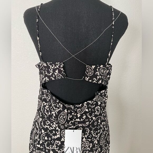 NWT Zara Chain Strap Midi Dress - Picture 12 of 16